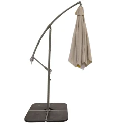 Bois le Duc Parasol<Zweefparasol Segni grijs/zand 3 meter
